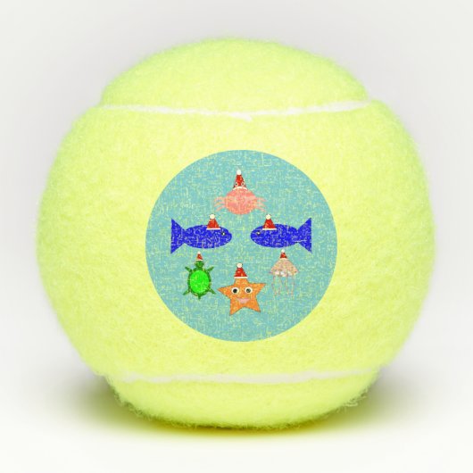 クリスマス海の生き物 テニスボール (正面)
