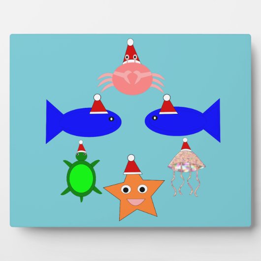 クリスマス海の生き物 フォトプラーク (正面)