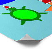 クリスマス海の生き物 ポスター (角)