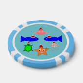 クリスマス海の生き物 ポーカーチップ (シングル)