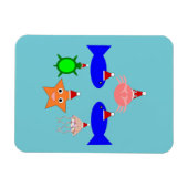 クリスマス海の生き物 マグネット (横)