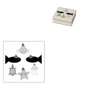 クリスマス海の生き物 ラバースタンプ (押印)