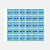 クリスマス海の生き物 ラベル (シート)