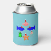クリスマス海の生き物 缶クーラー (缶裏面)
