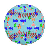 クリスマス海の生き物 野球ボール (裏面)