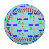 クリスマス海の生き物 野球ボール (正面左)