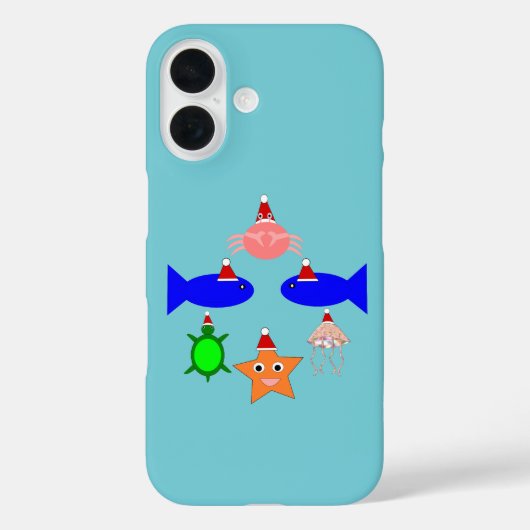 クリスマス海の生き物 Case-Mate iPhoneケース (裏面)