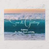 クリスマス海波海nグリーティングポストカード ポストカード (正面)