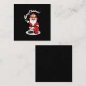 クリスマス消防士サンタウィンター スクエア名刺 (正面/裏面)