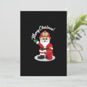 クリスマス消防士サンタ冬 シーズンカード (スタンド正面)