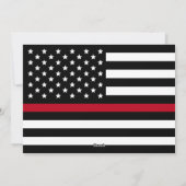 クリスマス消防士シン・レッドライン・フラッグ写真 シーズンカード (裏面)