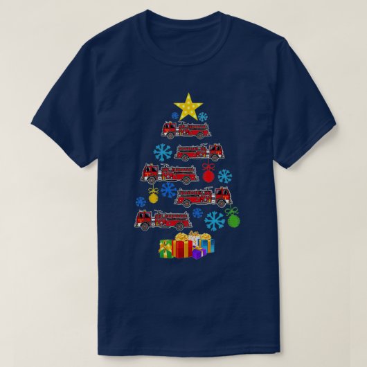 クリスマス消防士 Tシャツ (デザイン正面)