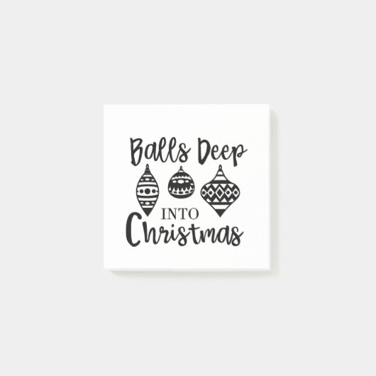 クリスマス深いへのボールおもしろいクリスマス ポストイット (正面)