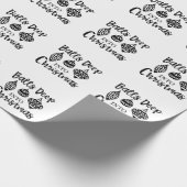 クリスマス深いへのボールおもしろいクリスマス ラッピングペーパー (角)