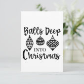 クリスマス深いへのボールおもしろいクリスマス 招待状 (スタンド正面)