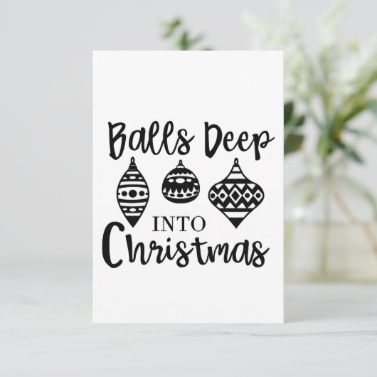 クリスマス深いへのボールおもしろいクリスマス 招待状 (スタンド正面)