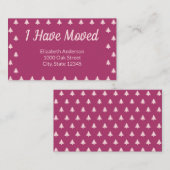 クリスマス深いピンクホリデームービングアナウンス エンクロージャーカード (正面/裏面)