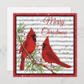 クリスマス深紅色とグリッター枠 シーズンカード (正面/裏面)