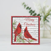 クリスマス深紅色とグリッター枠 シーズンカード (スタンド正面)