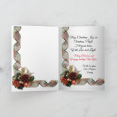 クリスマス深紅色ホリデーカード シーズンカード (内部)