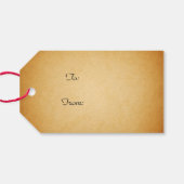 クリスマス深紅色 ギフトタグ (裏面横)