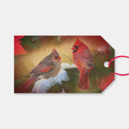 クリスマス深紅色 ギフトタグ