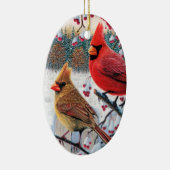 クリスマス深紅色 セラミックオーナメント (右)