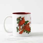 クリスマス深紅色 ツートーンマグカップ (左)