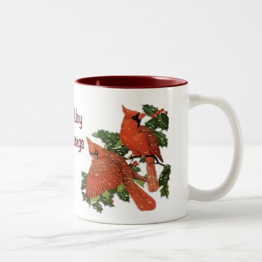 クリスマス深紅色 ツートーンマグカップ (右)