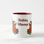 クリスマス深紅色 ツートーンマグカップ (中央)
