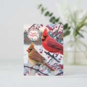 クリスマス深紅色 ポストカード (スタンド正面)