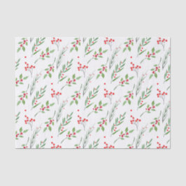 クリスマス混合植物模様ティッシュペーパー 薄葉紙