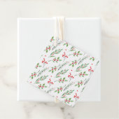 クリスマス混合植物模様メッセージカード フェイバータグ (インサイチュ)