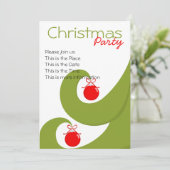 クリスマス渦巻形の 招待状 (スタンド正面)