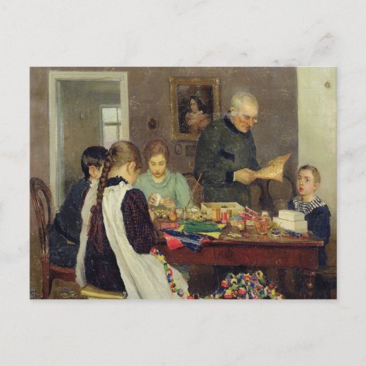 クリスマス準備， 1896 シーズンポストカード (正面)