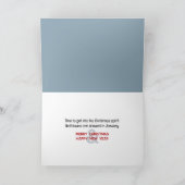 クリスマス溶融雪だるまユーモア カード (内部)