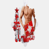 クリスマス滑りやすいジョーゲイプライドギフトLGBTQIAラップ オーナメントカード (右)