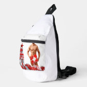 クリスマス滑りやすいジョーゲイプライドギフトLGBTQIAラップ スリングバッグ (右コーナー)