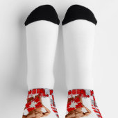 クリスマス滑りやすいジョーゲイプライドギフトLGBTQIAラップ ソックス (上部)