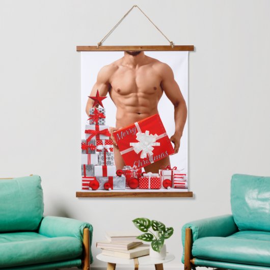 クリスマス滑りやすいジョーゲイプライドギフトLGBTQIAラップ 吊り下げ型タペストリー (リビング)