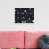 クリスマス滑りやすいジョー様々な形状のサイズを落とす キャンバスプリント (インサイチュ (リビング))