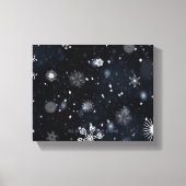 クリスマス滑りやすいジョー様々な形状のサイズを落とす キャンバスプリント (正面)