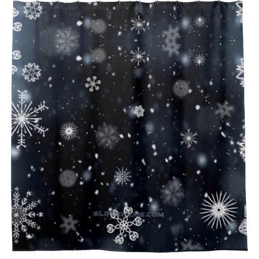 クリスマス滑りやすいジョー様々な形状のサイズを落とす シャワーカーテン (正面)