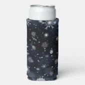 クリスマス滑りやすいジョー様々な形状のサイズを落とす スリム缶クーラー (Seltzer正面)