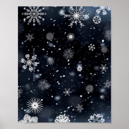 クリスマス滑りやすいジョー様々な形状のサイズを落とす ポスター (正面)