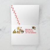 クリスマス漫画の子猫ジョイカード シーズンカード (内部)