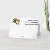 クリスマス漫画の子猫ジョイカード シーズンカード (裏面)