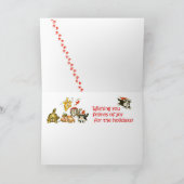 クリスマス漫画の子猫ジョイカード シーズンカード (内部)