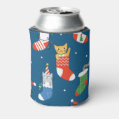クリスマス漫画の猫のかわいい柄 缶クーラー (缶裏面)