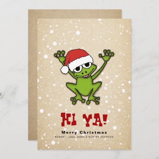 クリスマス漫画の蛙 シーズンカード (正面/裏面)